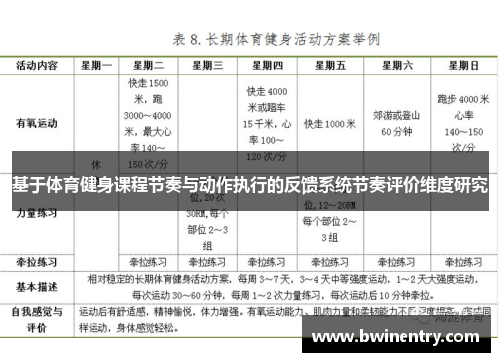 基于体育健身课程节奏与动作执行的反馈系统节奏评价维度研究